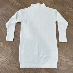 Ribbed Sweater Dress Size L - White